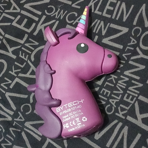 Purple Emoji Unicorn Power Bank - Picture 3 of 4
